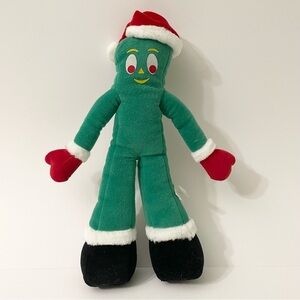 Vintage 1996 Christmas Gumby Santa  14" Plush Trendmasters Toy